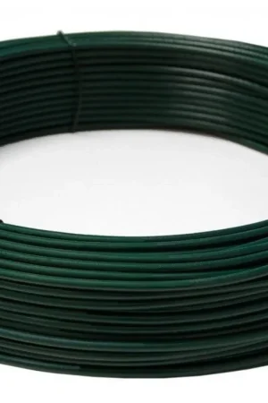 Проволока упаковочная ПВХ вязальная ПНД с полимерным покрытием 1.5х2.5 зеленая 100 метров